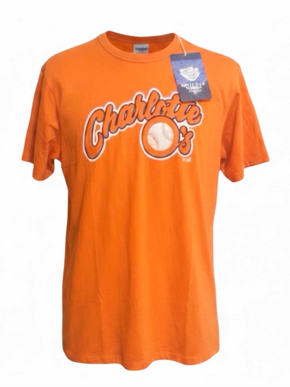 Ebbets Field Flannels Orange Short Sleeve Tee Orioles Design